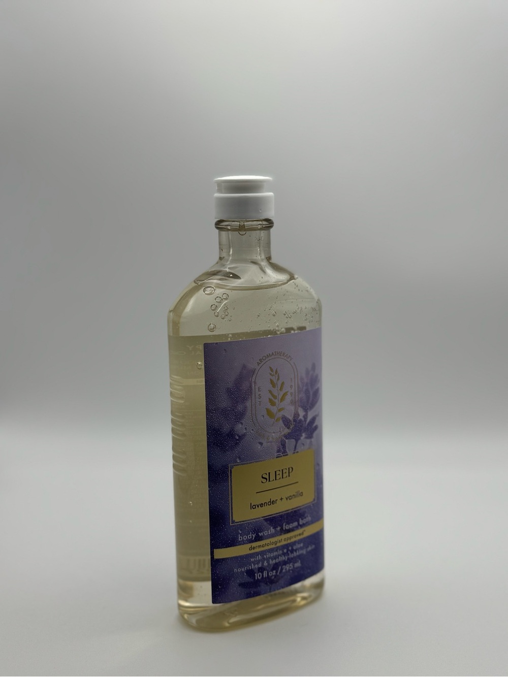 Bath & Body Works Lavender + Vanilla Sleep Body Wash - Purple & Yellow